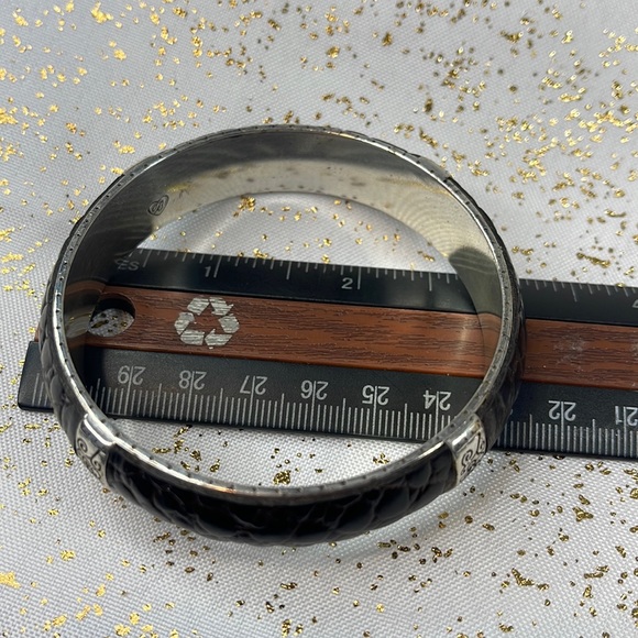 Brighton bracelet bangle silver brown croc - Picture 5 of 6